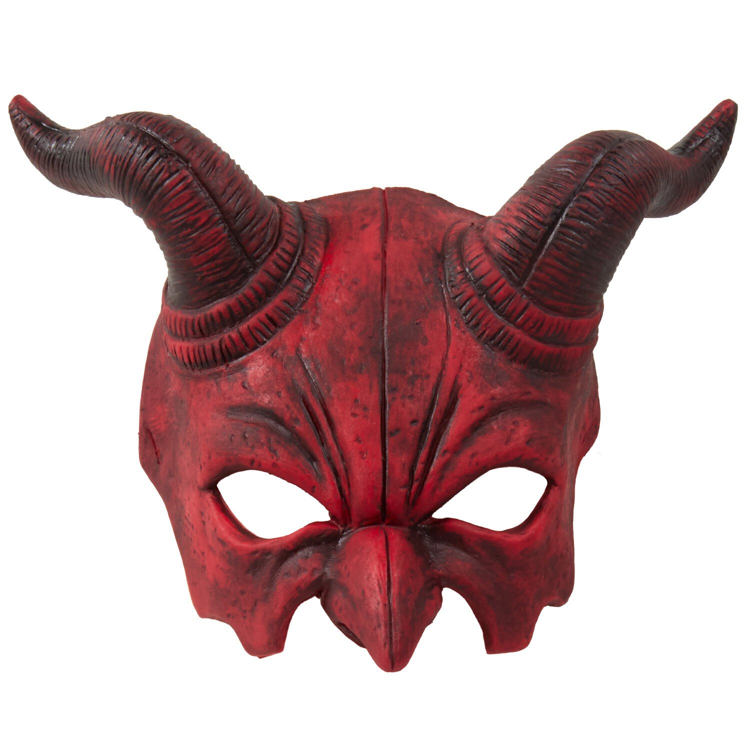 Halloween Half Mask Red or Black Image 1