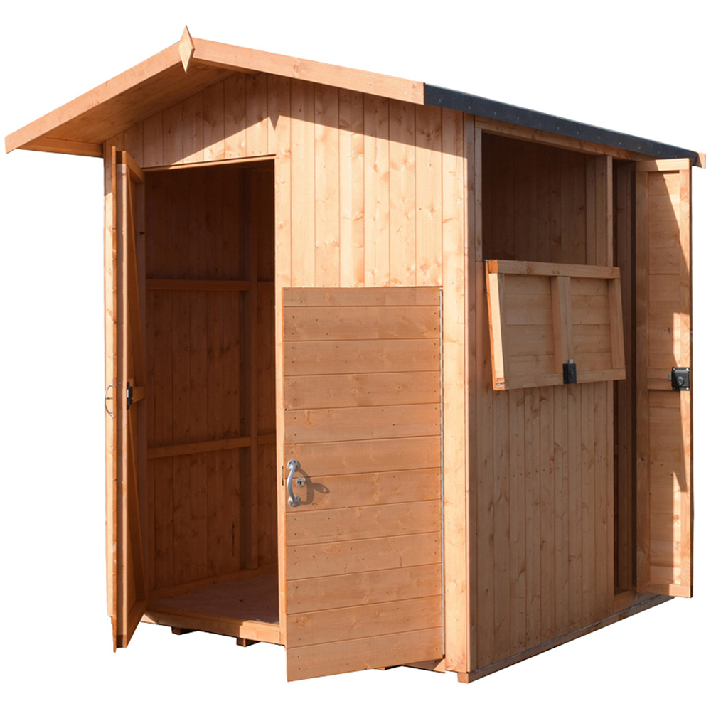 Shire 6 x 6ft Dip Treated Multi Store Apex Garden Shed Image 3