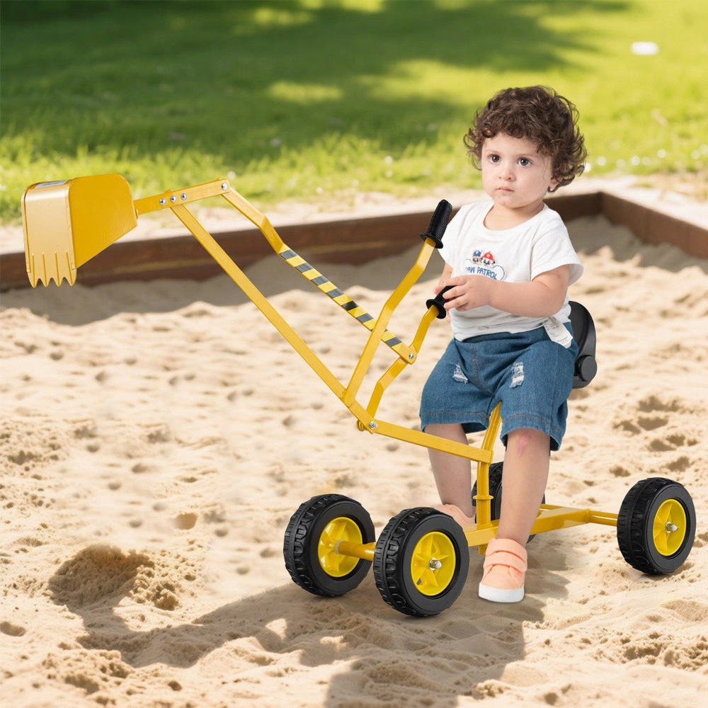 Costway Kids Yellow Rotatable Sand Digger Image 2