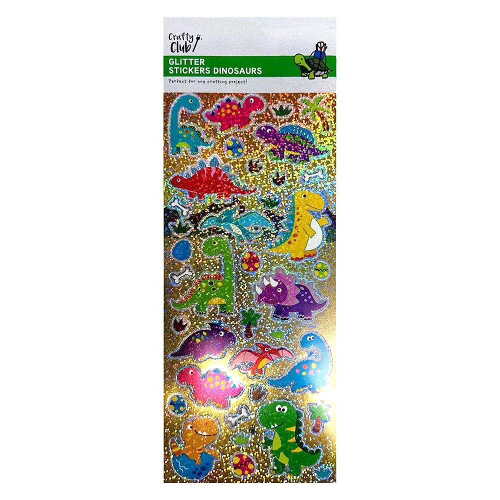 Crafty Club Glitter Stickers - Dinosaurs Image 1