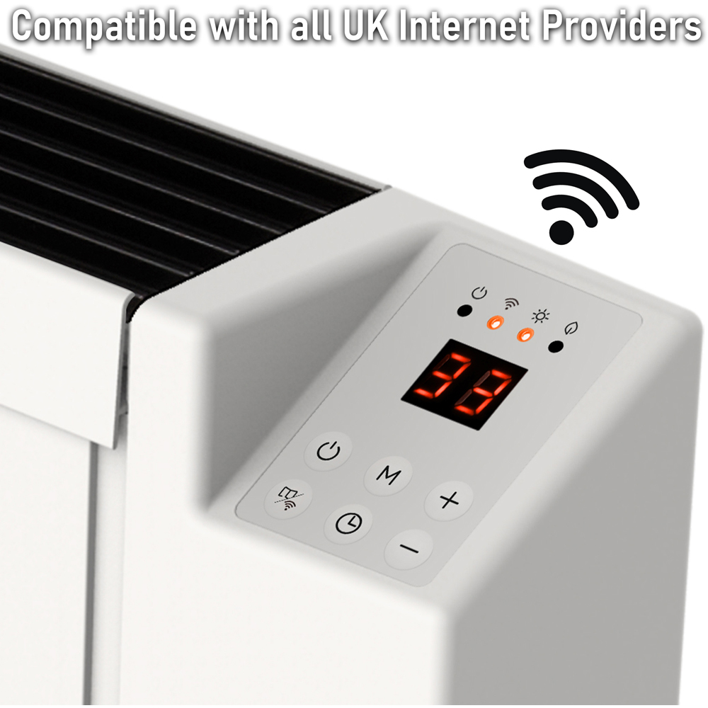 Mylek White Wi-Fi Controlled Panel Heater 1500W Image 4