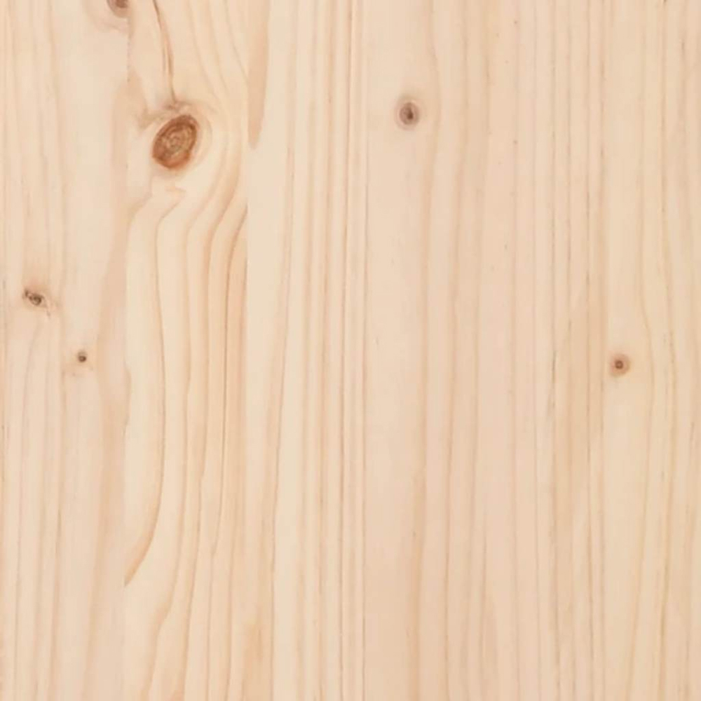 vidaXL 3 Drawer Natural Pine Wood Sideboard Image 8