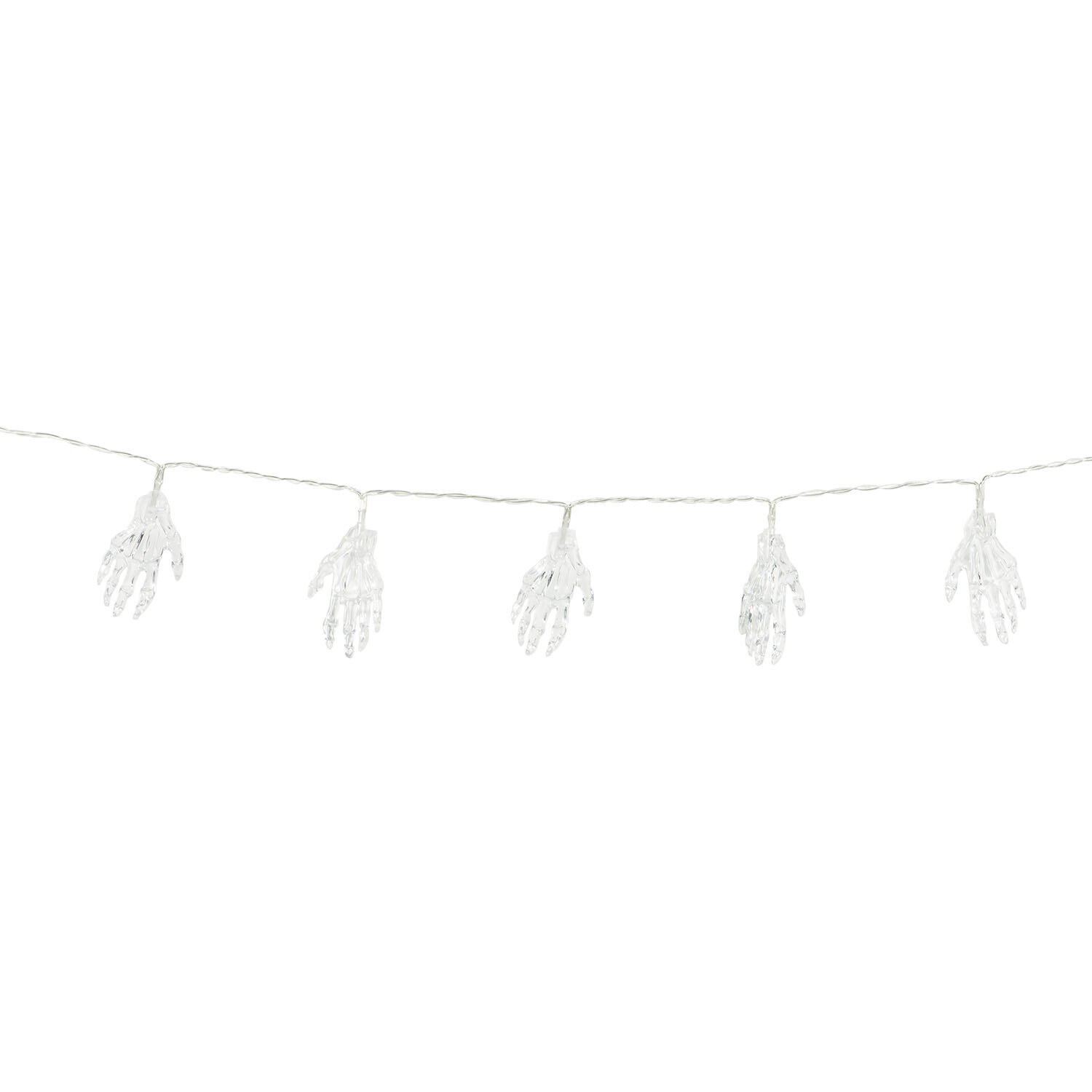 20 LED Skeleton Hand Colour Changing String Light Clear Image 2