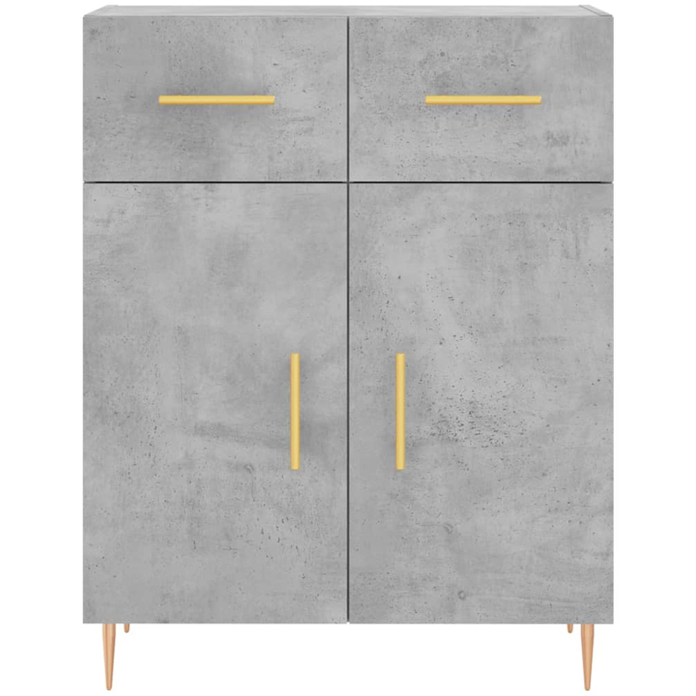 vidaXL 4 Door 2 Drawer Concrete Grey Highboard Image 8
