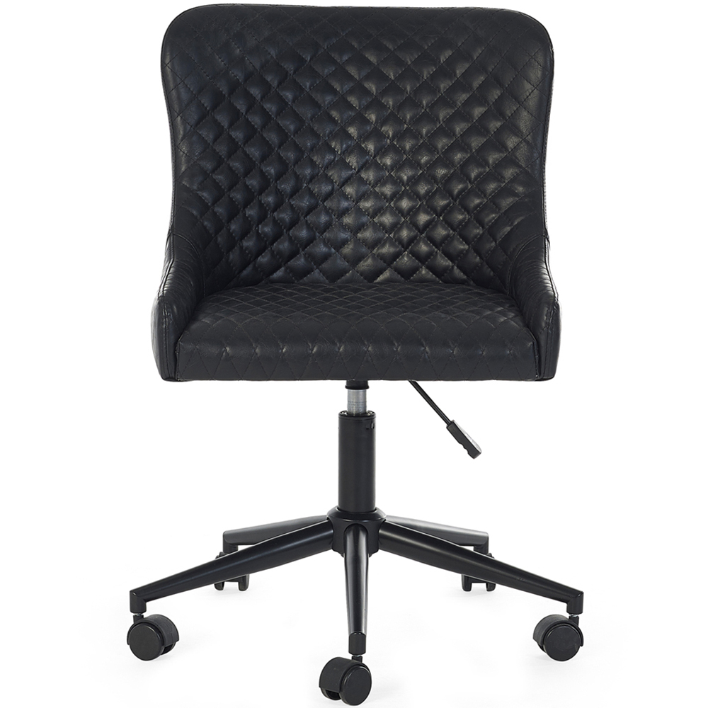 Julian Bowen Luxe Black Faux Leather Office Chair Image 3