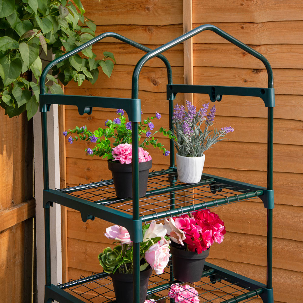 Samuel Alexander 4 Tier 3.2 x 1.6ft Greenhouse with Removable Cover Image 6