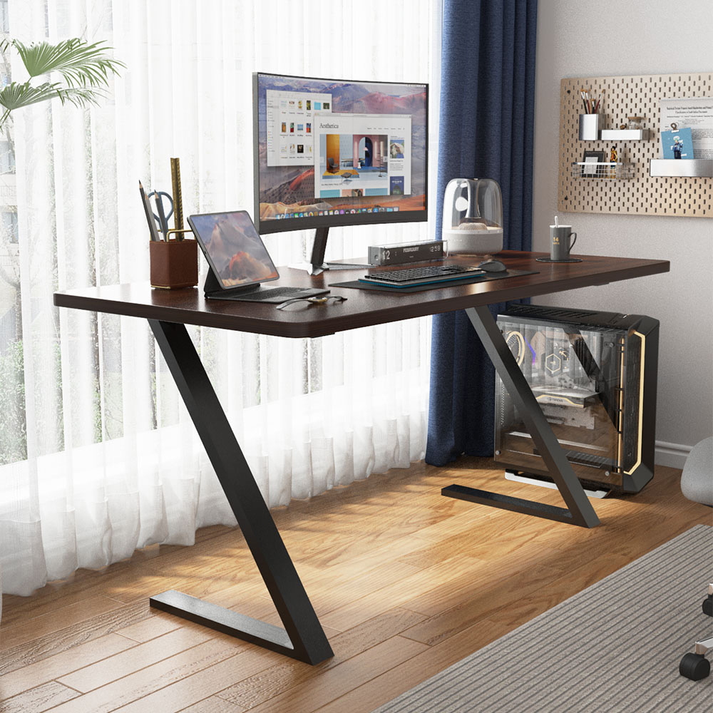 Living and Home Black Anti Slip Modern Z Shaped Iron Table Legs 50cm 2 Pack Image 2