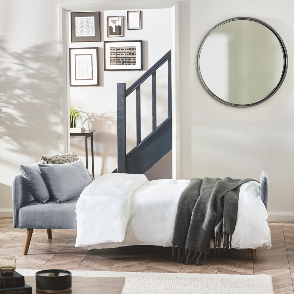 Julian Bowen Andi 3 Seater Grey Fabric Sofa Bed Image 9