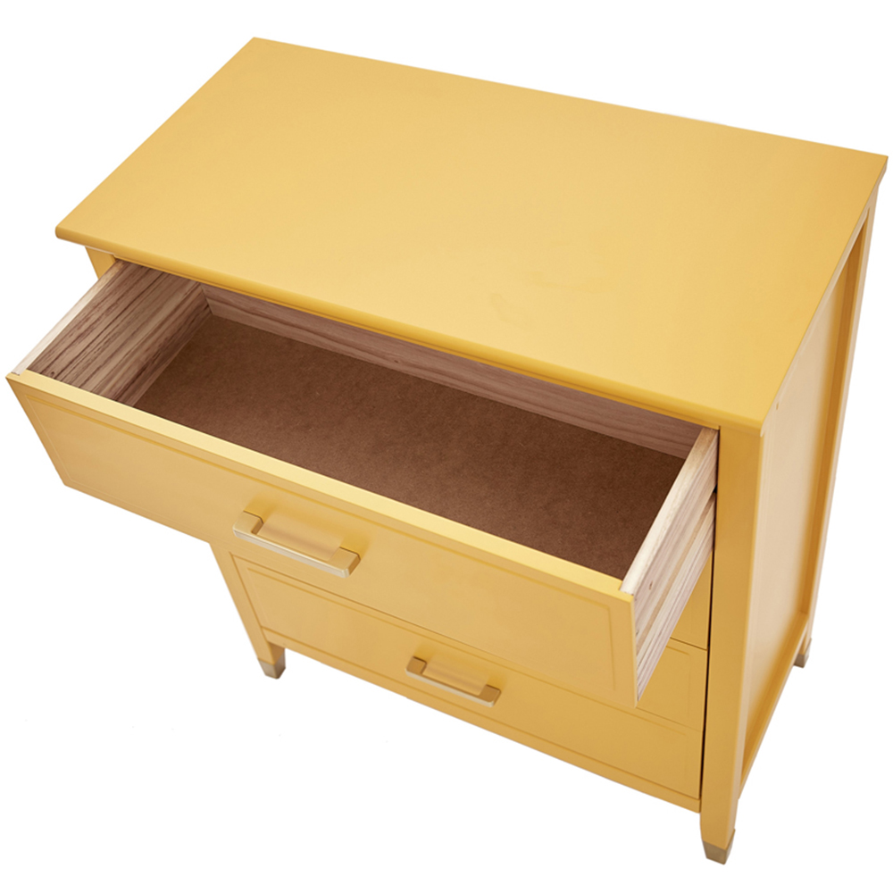 Palazzi 4 Drawer Mustard Chest of Drawers Image 5