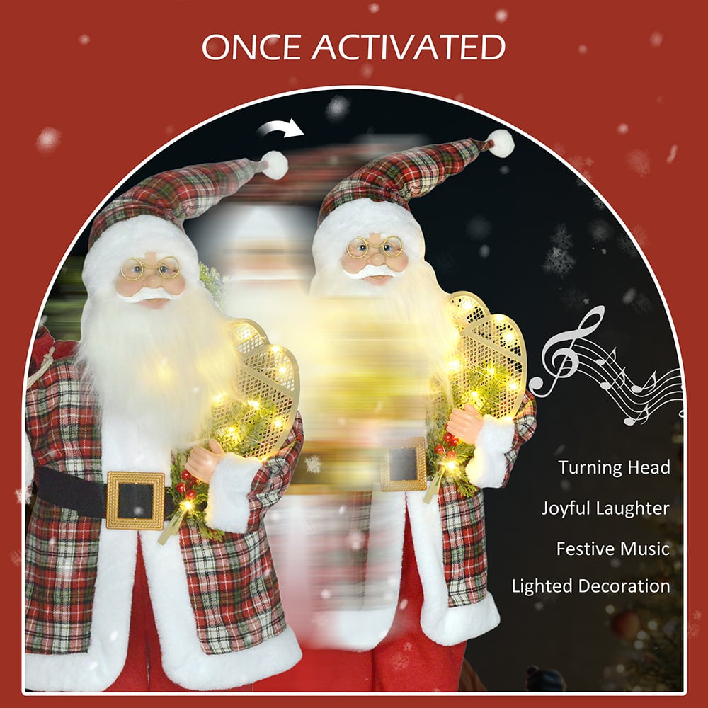 Everglow Animated and Sound Activated Santa Claus 4.3ft Image 5