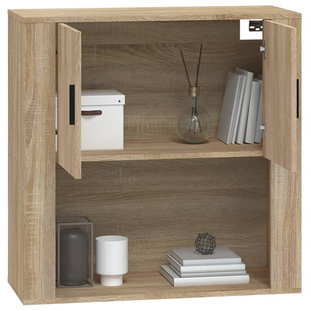 vidaXL 2 Door Single Shelf Sonoma Oak Wall Cabinet Image 3