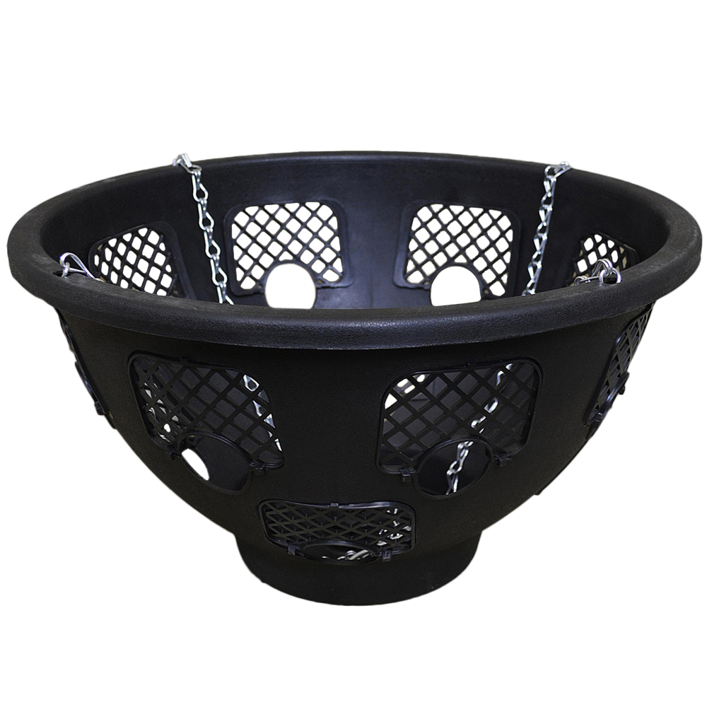 Samuel Alexander Easy Bloom Black Plastic Hanging Basket 14 inch 4 Pack Image 1