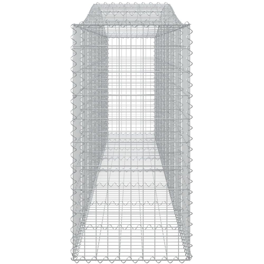 vidaXL Silver Galvanised Iron Arched Gabion Basket 400 x 50 x 100/120cm 10 Pack Image 3