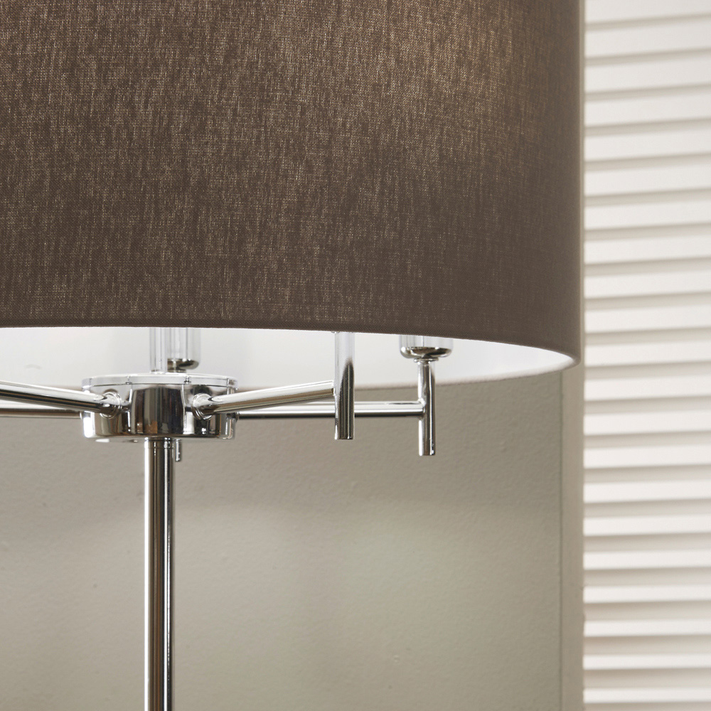 Pacific Lifestyle Plaza Silver 5 Light Metal Floor Lamp Image 4