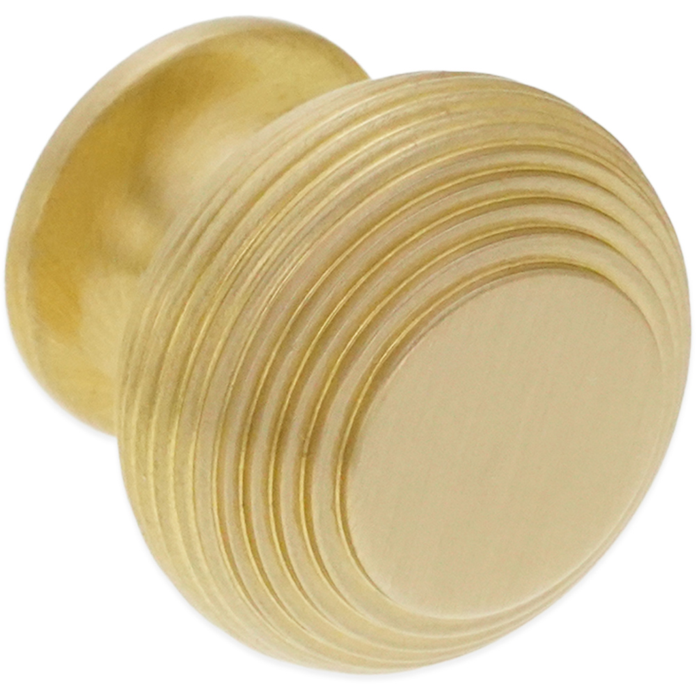 Spira Brass Beehive Satin Brass Large 38mm Cupboard Knob Image 4