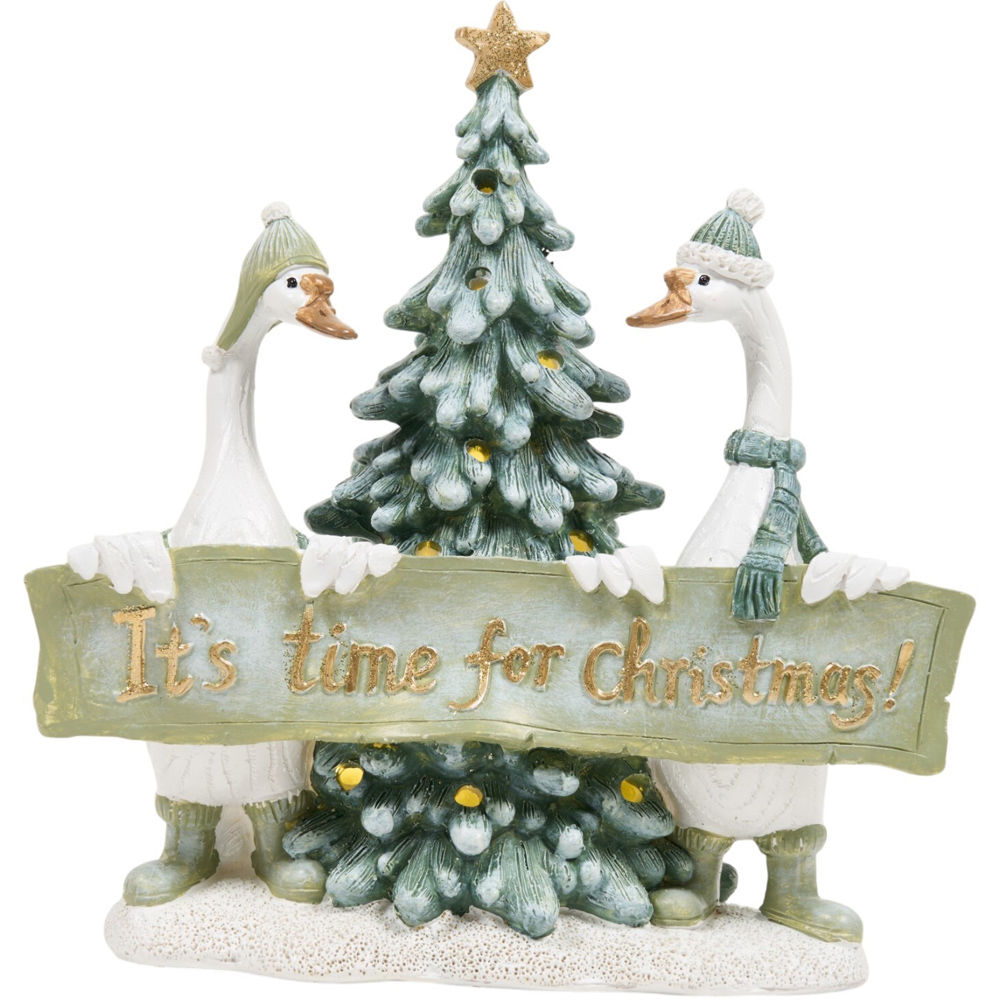 Light Up Christmas Geese Scene Decoration Image 4