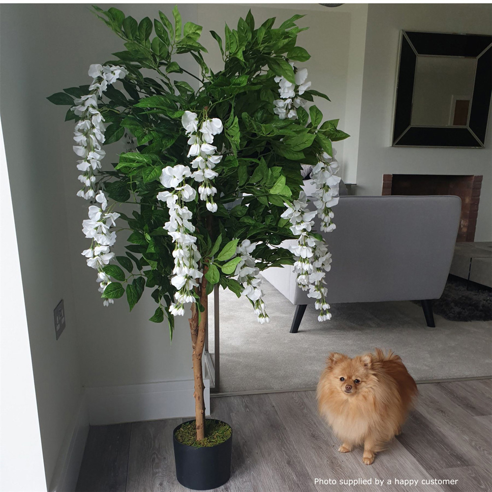 Botanik Wisteria Artificial Tree with Real Wood Trunk in Pot 4.3ft Image 5