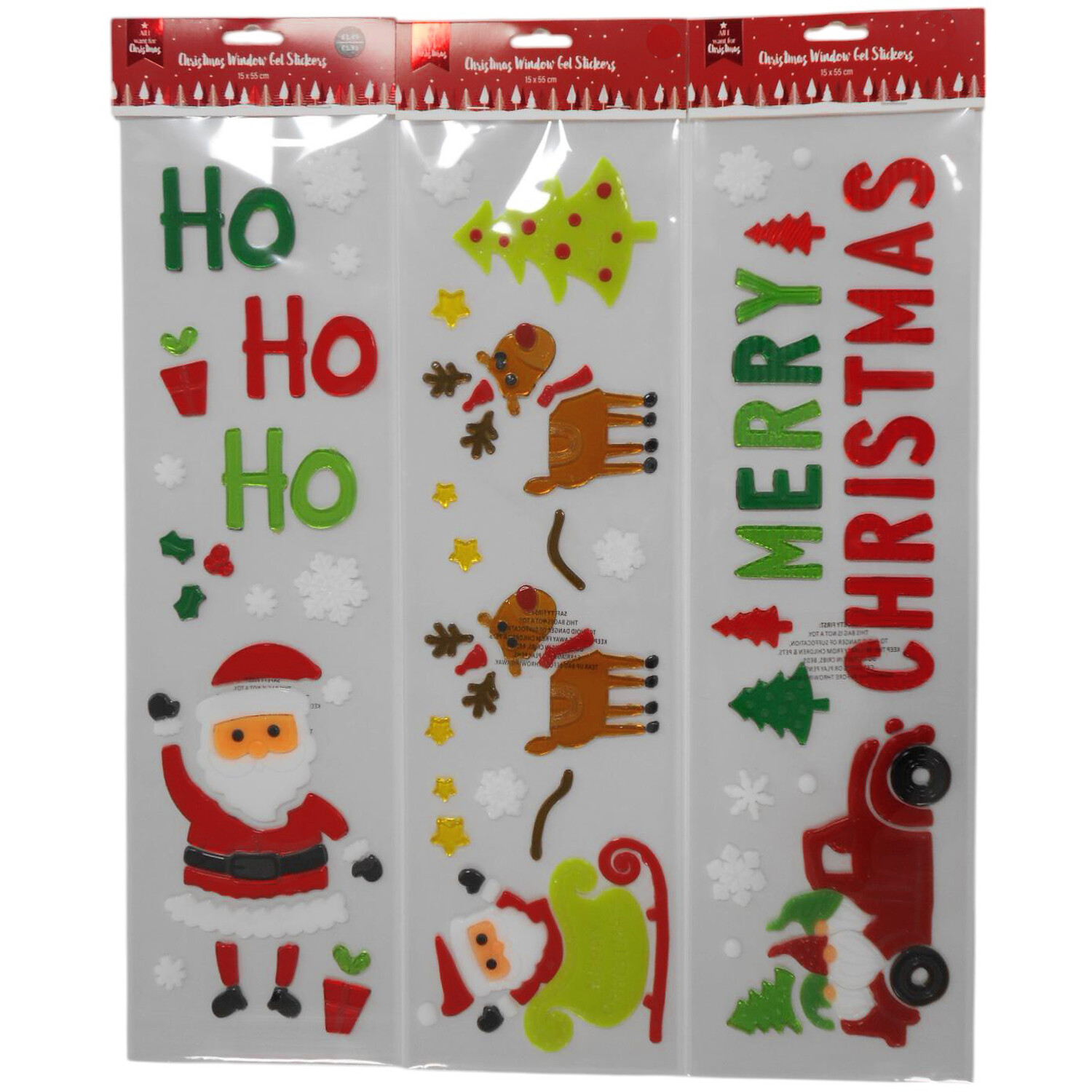 Christmas Gel Window Stickers Image