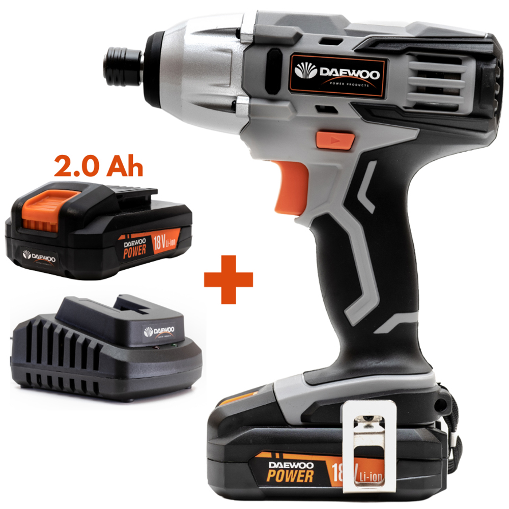 Daewoo U Force 18V 2Ah Lithium-Ion Impact Drill Driver with Battery and Charger Image 6