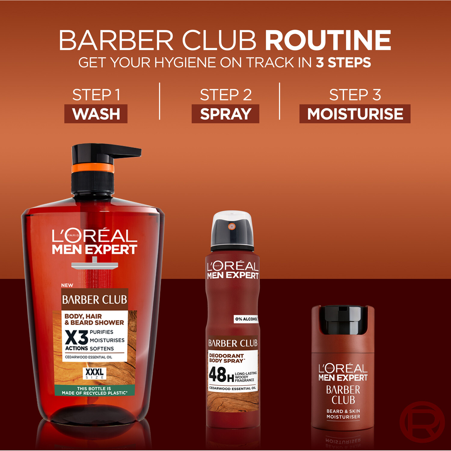 L'Oreal Men Expert Barber Club Shower Gel 1L Image 3