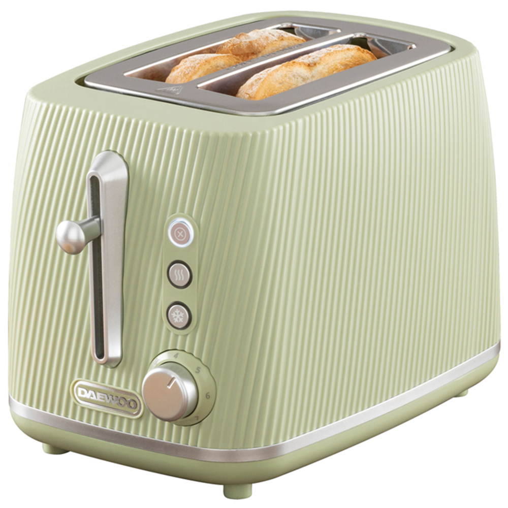 Daewoo SDA2777 Cascade Sage Textured 2 Slice Toaster Image 1