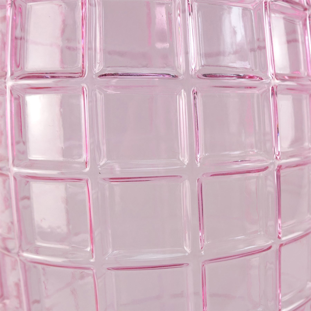 Leaf Pink Square Glass Vase 49cm Image 3