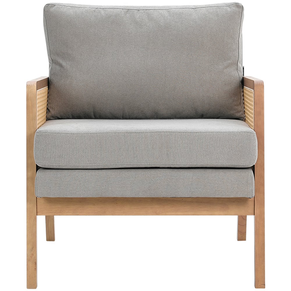 Living and Home Grey Rattan Armchair Image 2