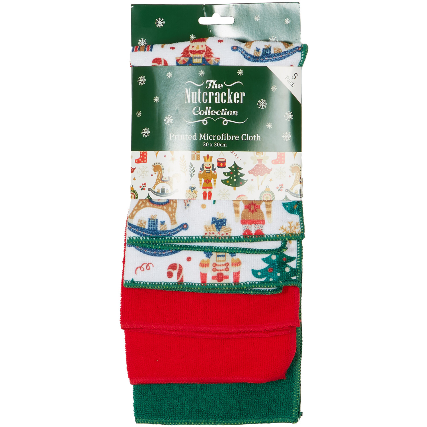 Pack of 5 Nutcracker Printed Microfibre Cloth Image 1
