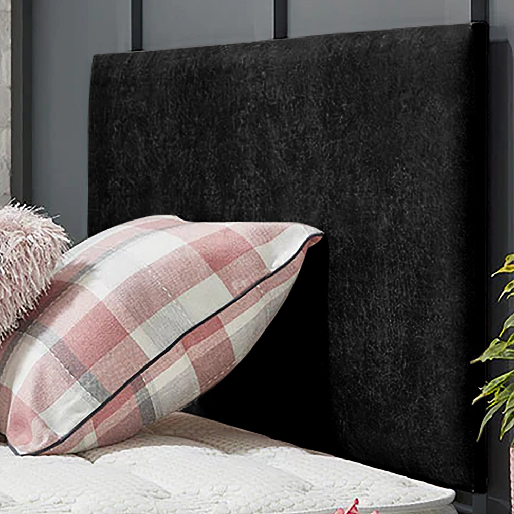 Eleganza Home Fluso Super King Size Black Naples Strutted Headboard Image 1