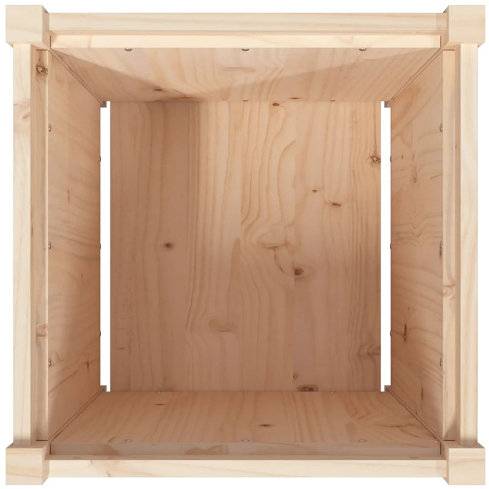 vidaXL Natural Solid Pine Wood Garden Planter 50cm Image 7