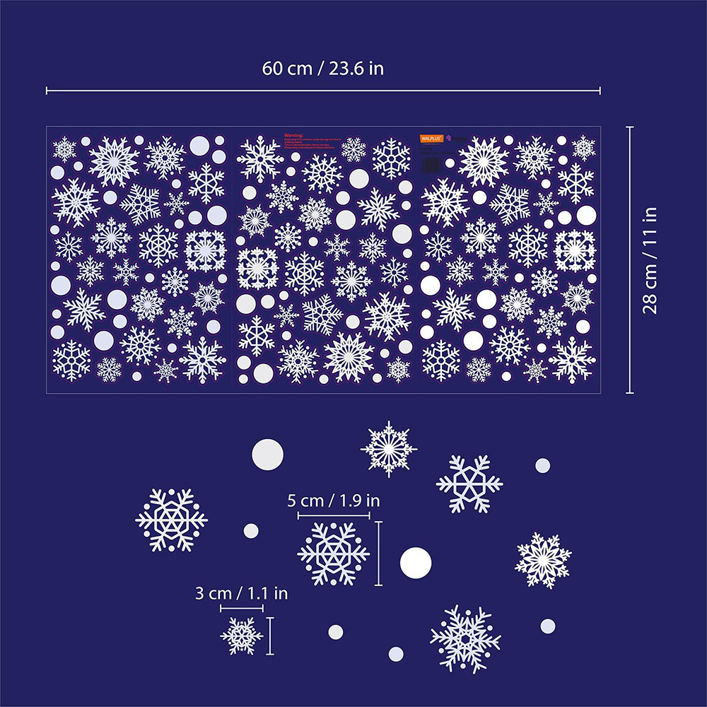 Walplus Halloween 140 Piece Delicate Lace Snowflakes Sticker Set Image 7