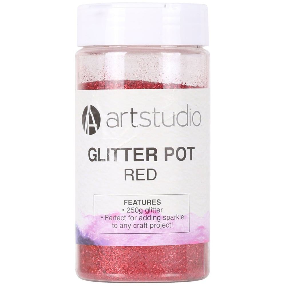 Art Studio Glitter Pot Red or Green Image 2