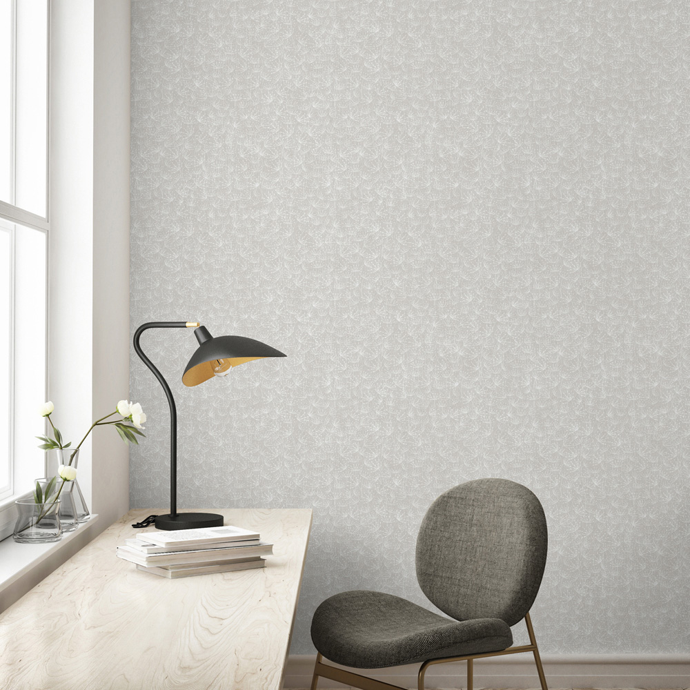Muriva Pappus Warm Grey Wallpaper Image 5