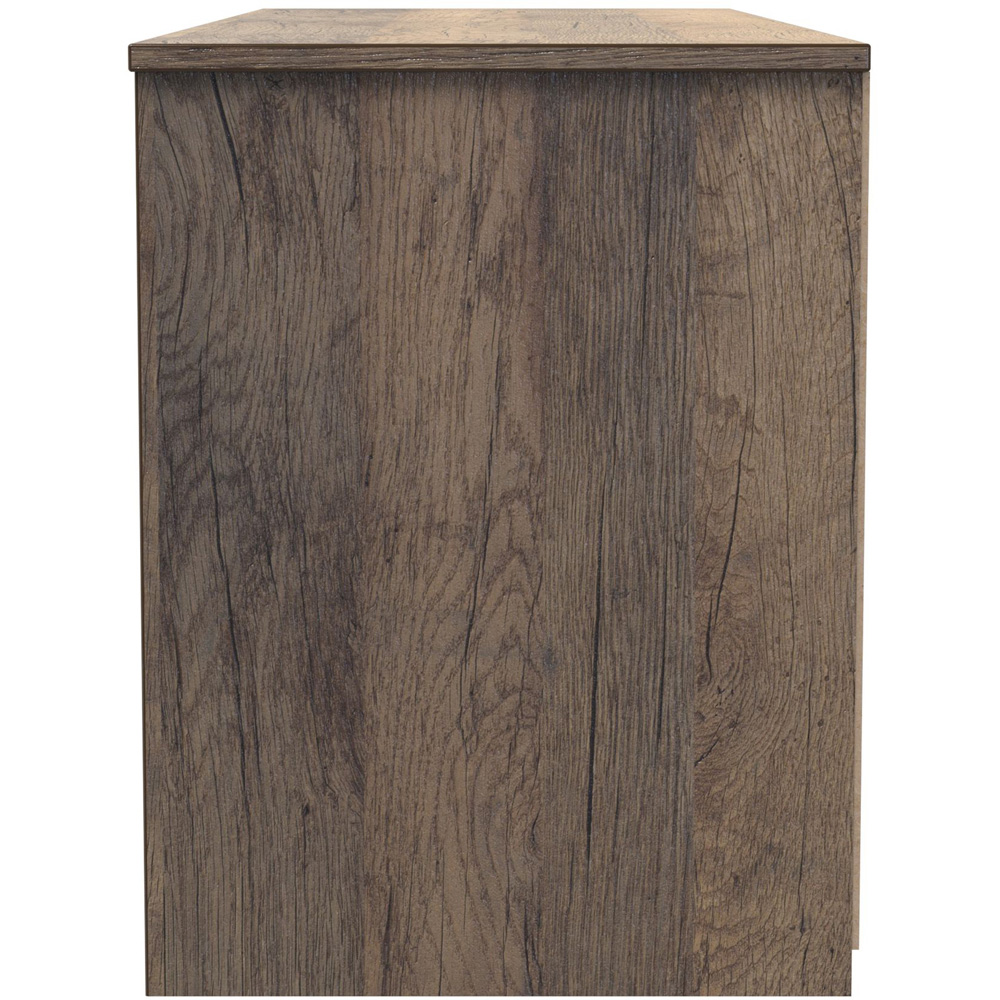 Crowndale New York 4 Drawer White Matt and Vintage Oak Chest of Drawers Ready Assembled Image 4