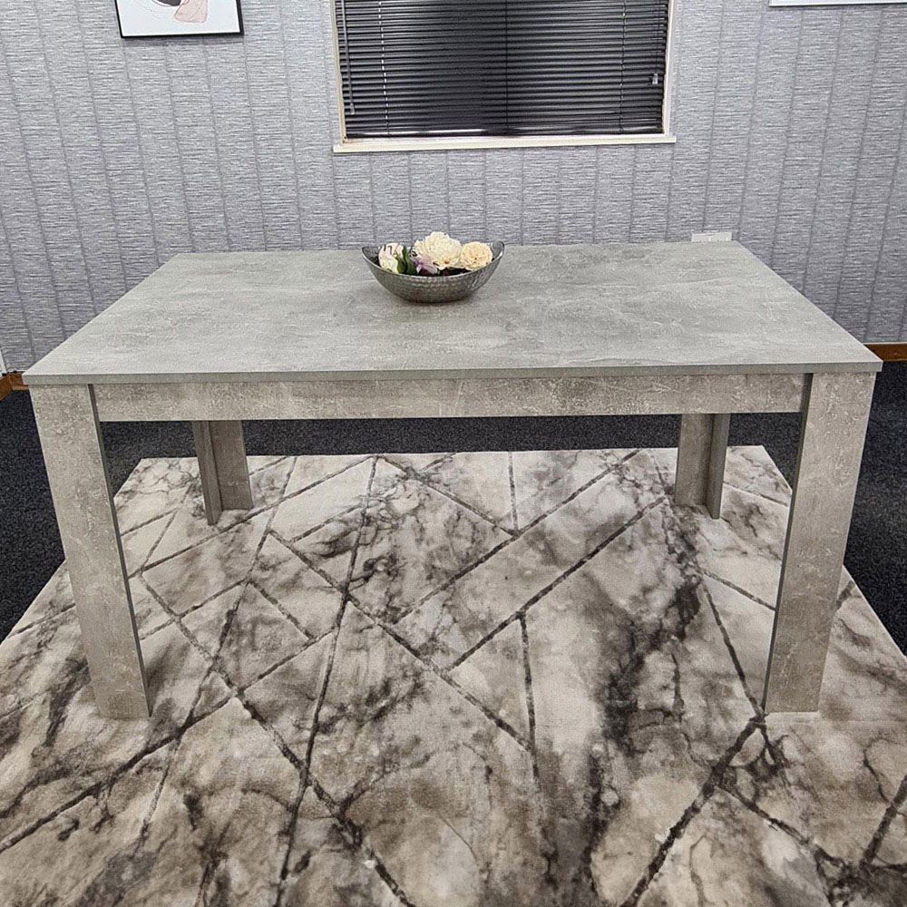 Portland 4 Seater Grey Wood Dining Table Image 1