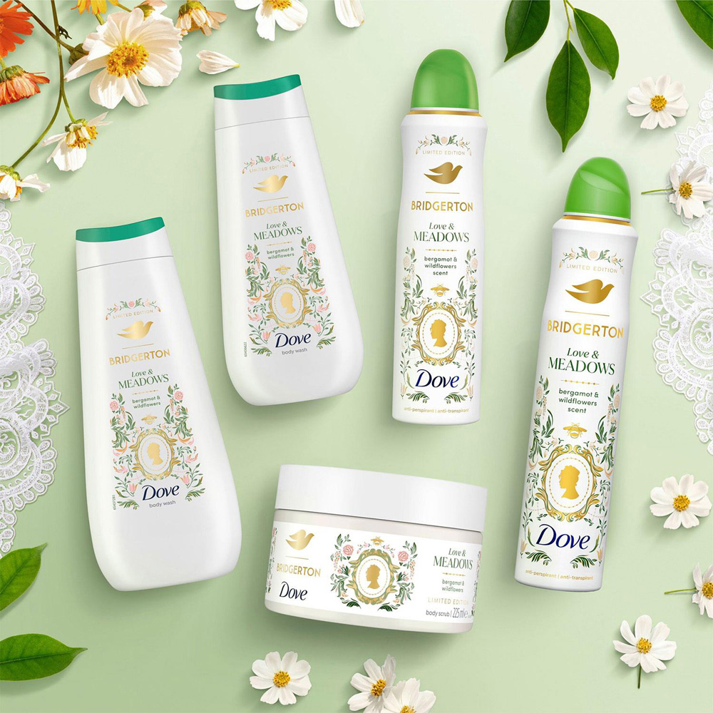 Dove Limited Edition Bridgerton Love and Meadows Aerosol Deodorant Spray 200ml 6 Pack Image 8