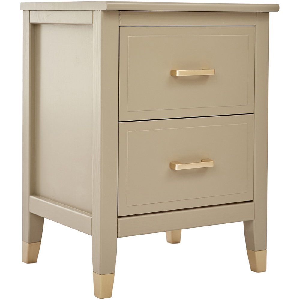 Palazzi 2 Drawers Clay Wide Bedside Table Image 2