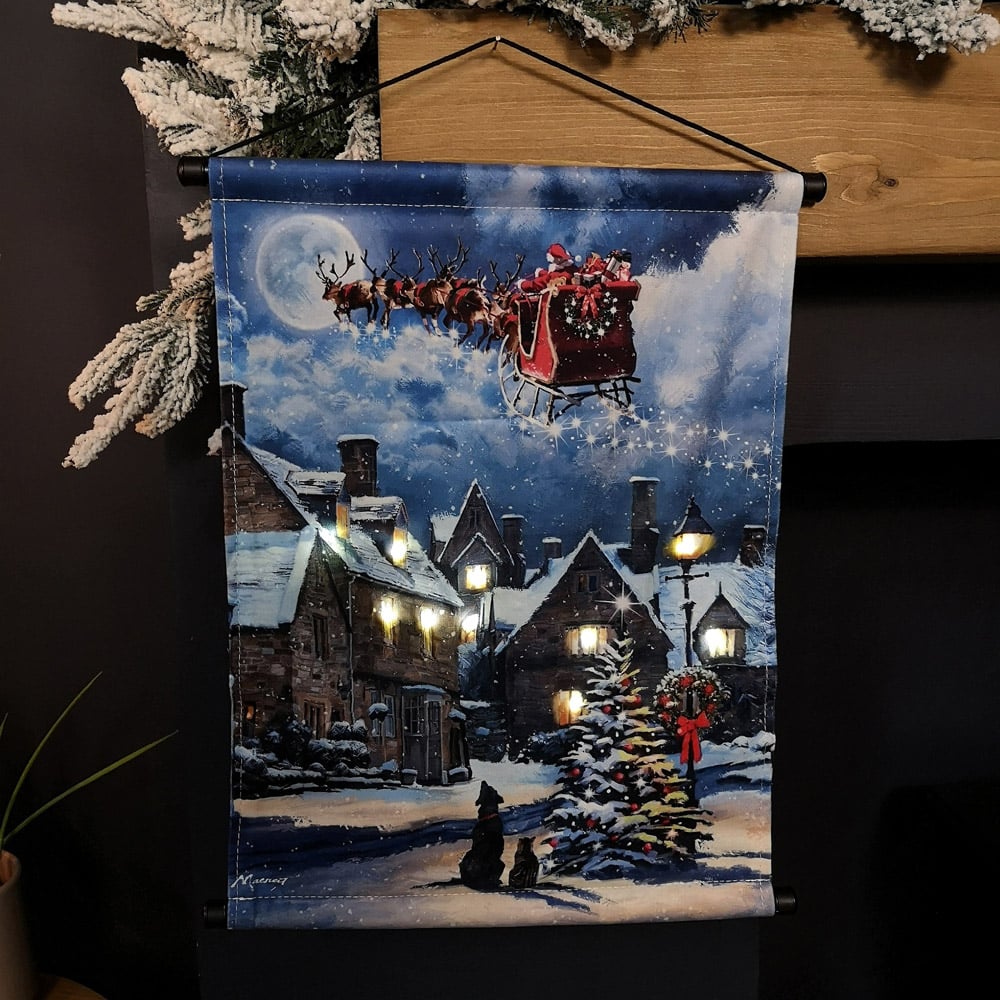 Samuel Alexander Street with Christmas Tree Light Up Wall Art 38 x 47cm Image 2