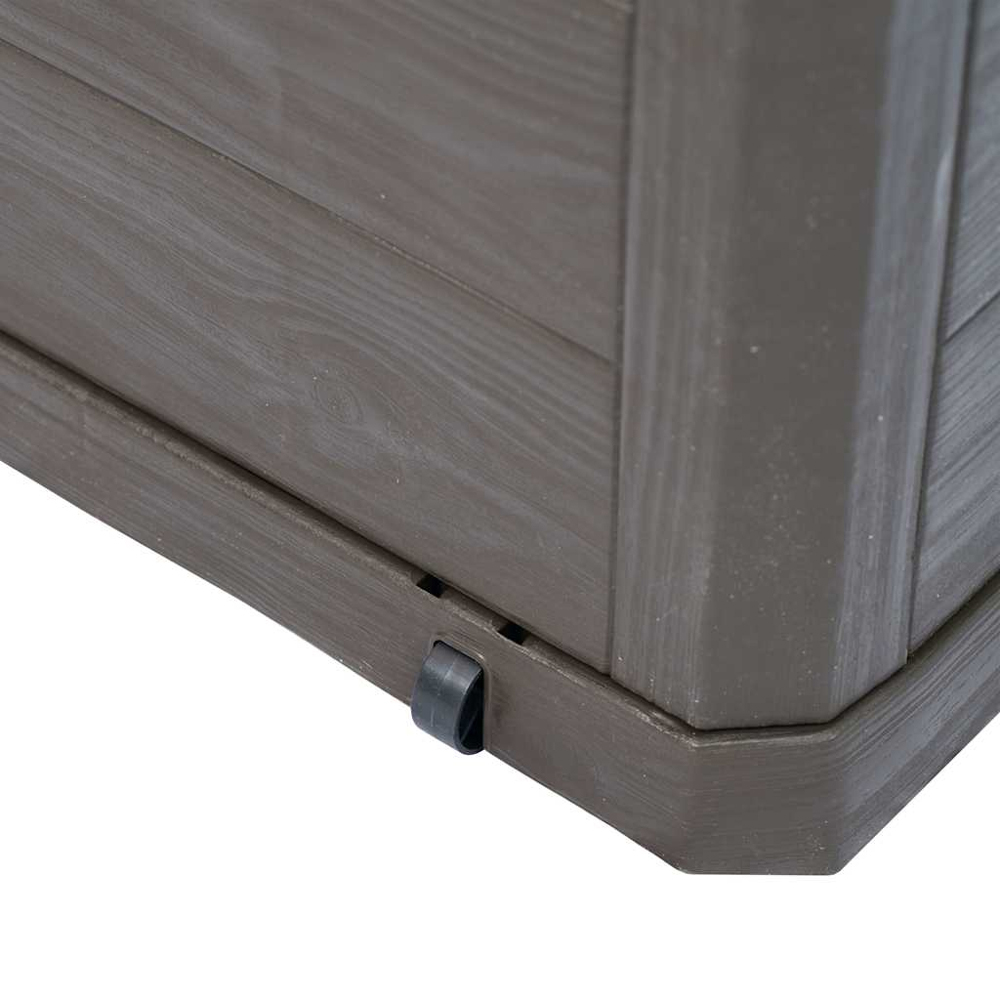 vidaXL 280L Brown Plastic Garden Storage Box Image 5