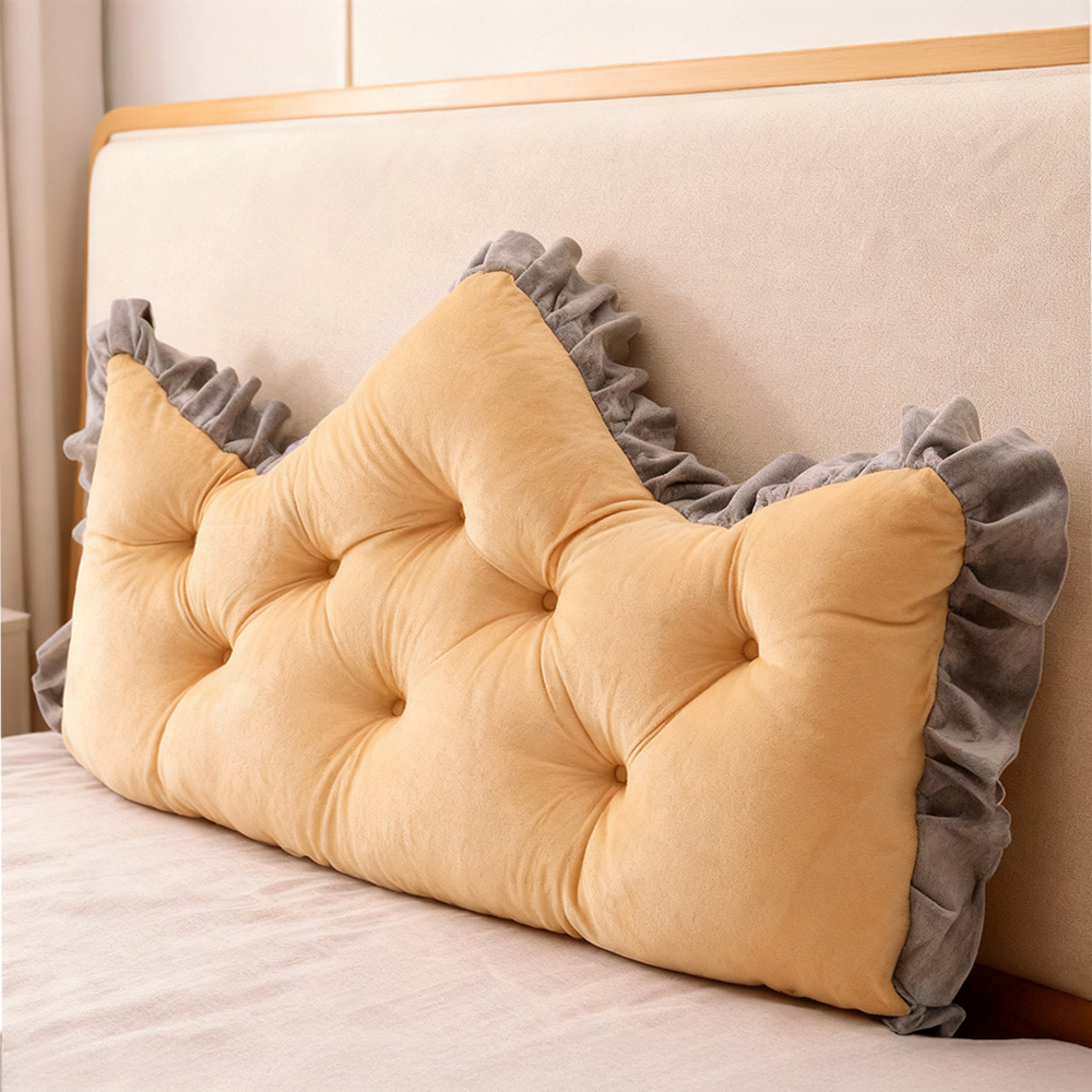 Living and Home Amber Camel Crown Headboard Pillow 90 x 50cm Image 2