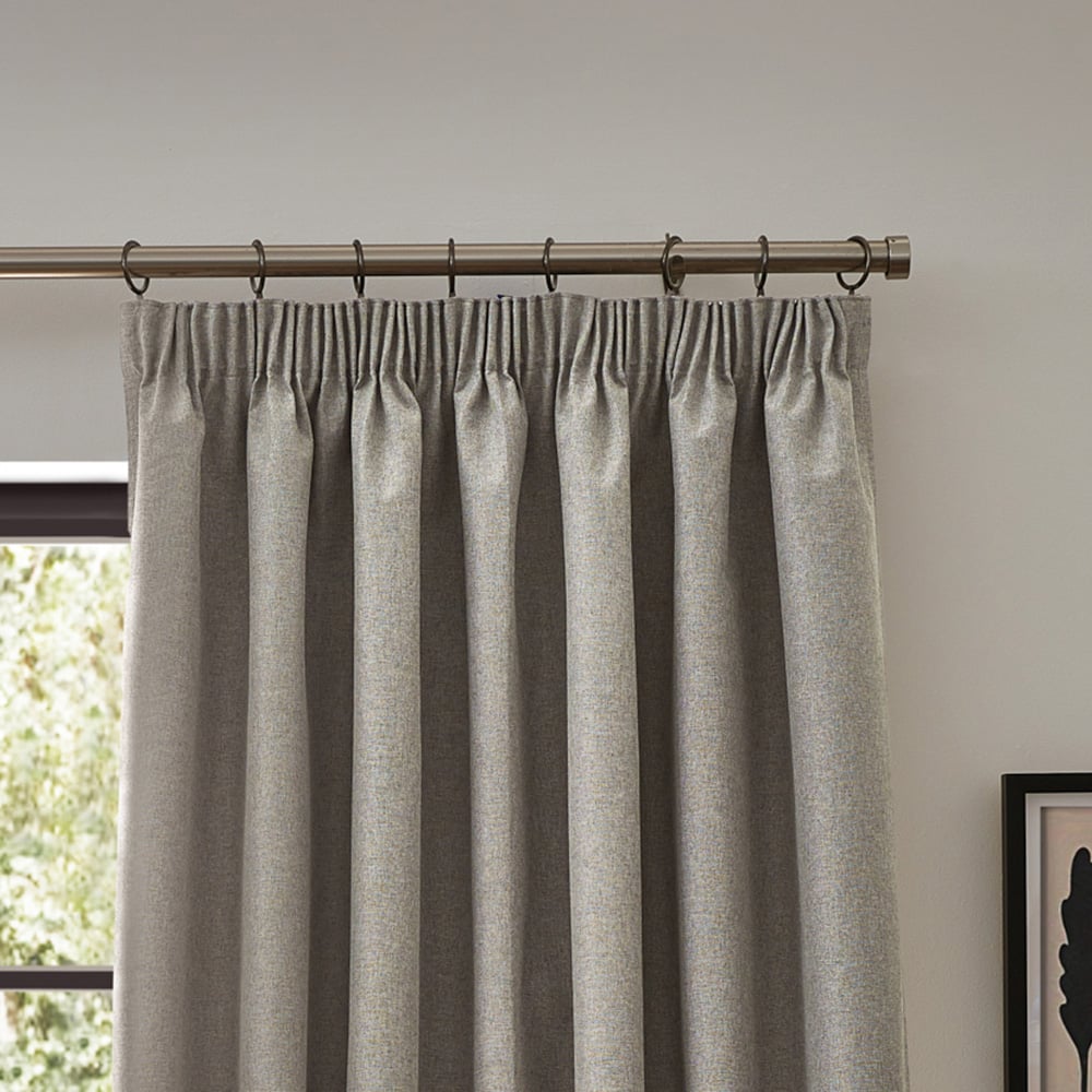 furn. Dawn Linen Blackout Pencil Pleat Curtains 229 x 137cm Image 2