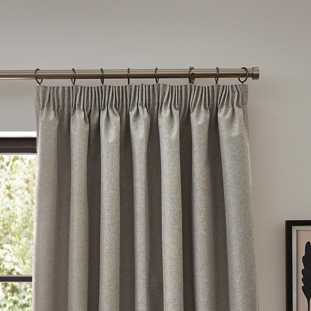furn. Dawn Linen Blackout Pencil Pleat Curtains 229 x 229cm Image 2