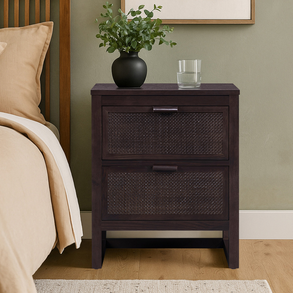 Teamson Home Hatteras 2 Drawer Espresso Nightstand Image 8