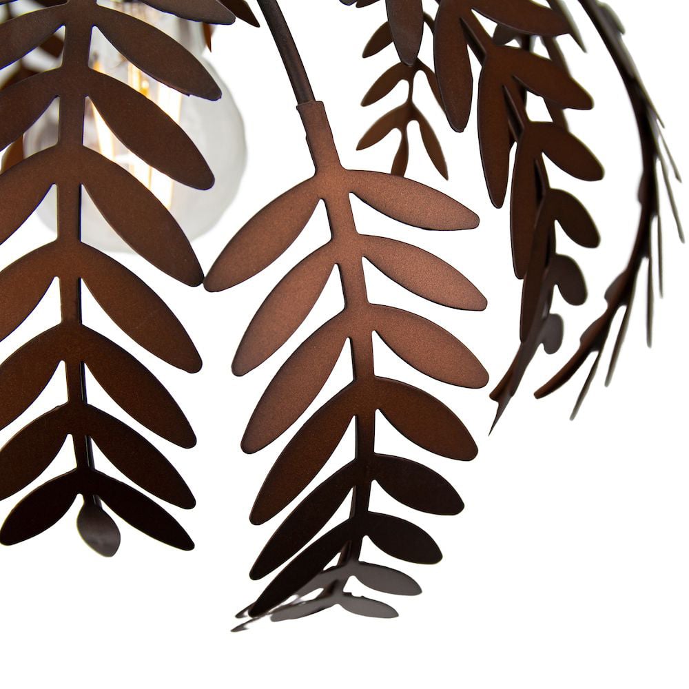 Happy Homewares Bronze Fern Leaf Pendant Light Shade Image 5