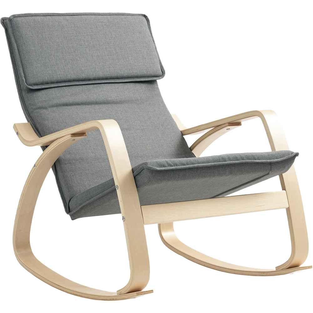 Portland Grey Rocking Chair with High Back Image 2