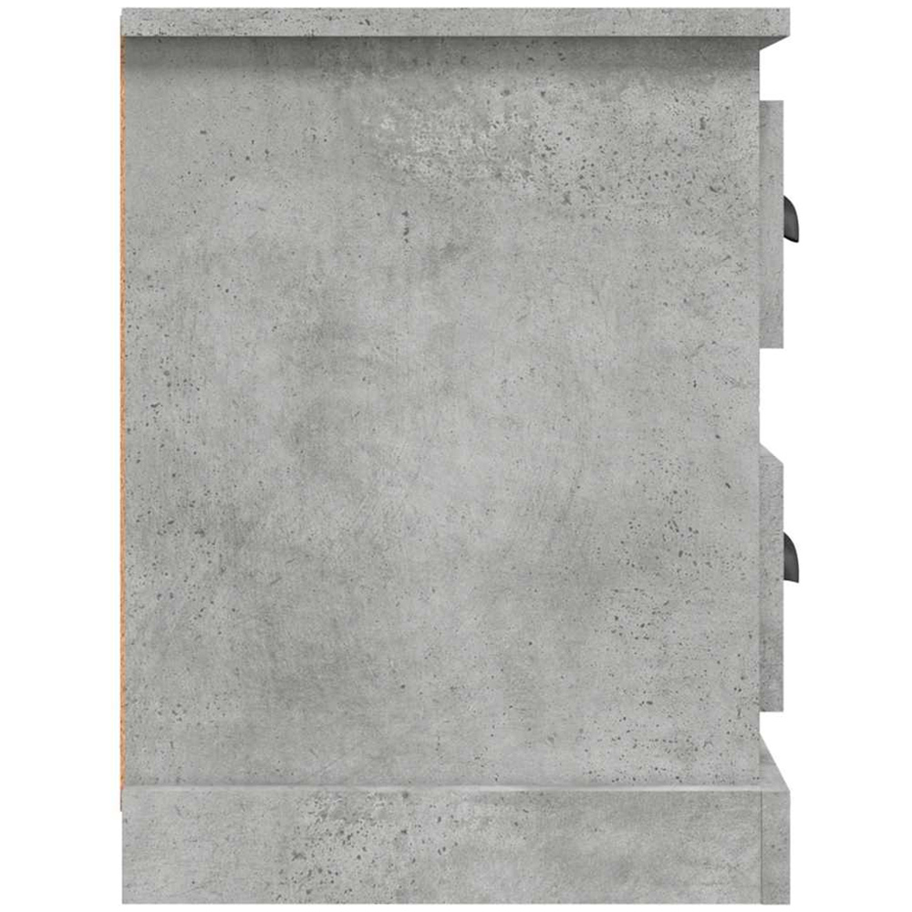 vidaXL 2 Drawer 4 Shelf Concrete Grey TV Cabinet Image 6