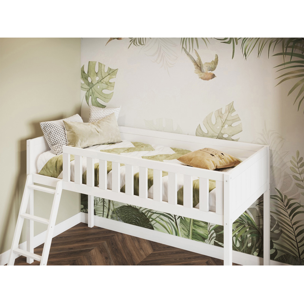 Flair Bea Shorty White Wooden Mid Sleeper Cabin Bed Image 2