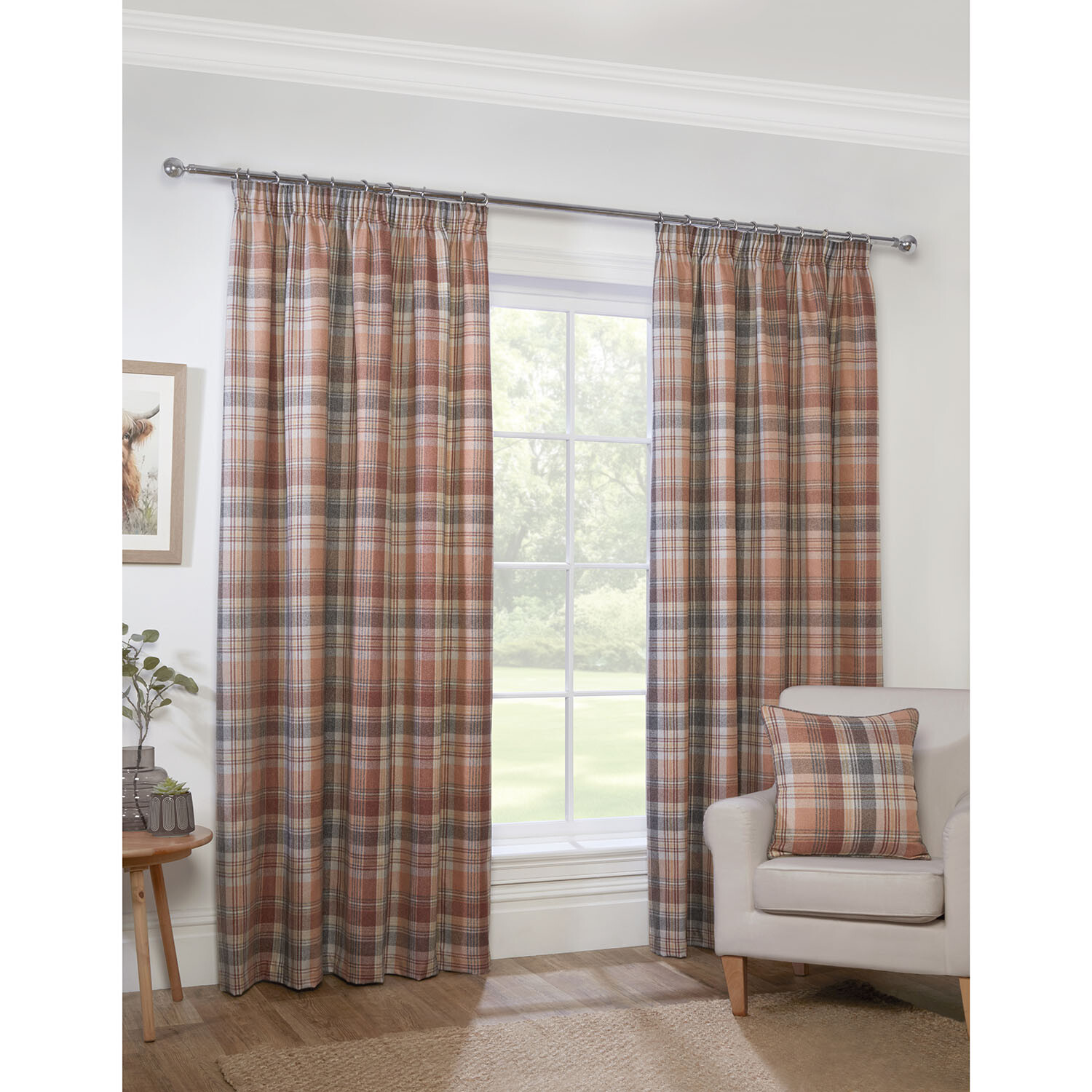Kempton Thermal Curtain - Rust / 168cm / 229cm Image 1
