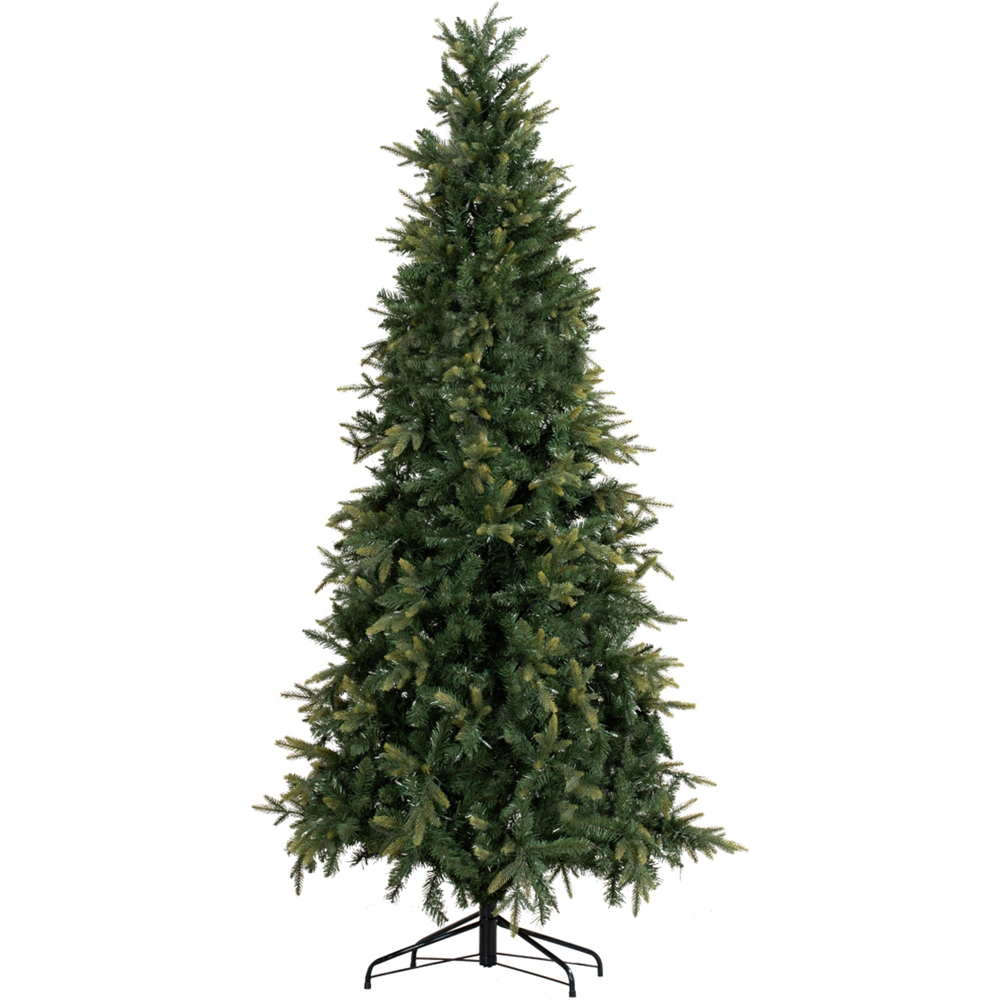 Abrihome 500 Warm White LED Pre-Lit Slim Artificial Christmas Tree with 1463 Mixed Tips 7.5ft Image 1