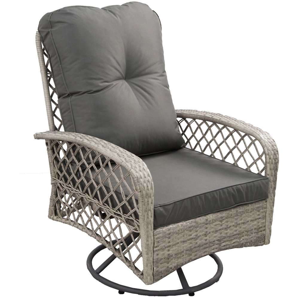 Furniture One Rattan Garden Swivel Chair Image 2
